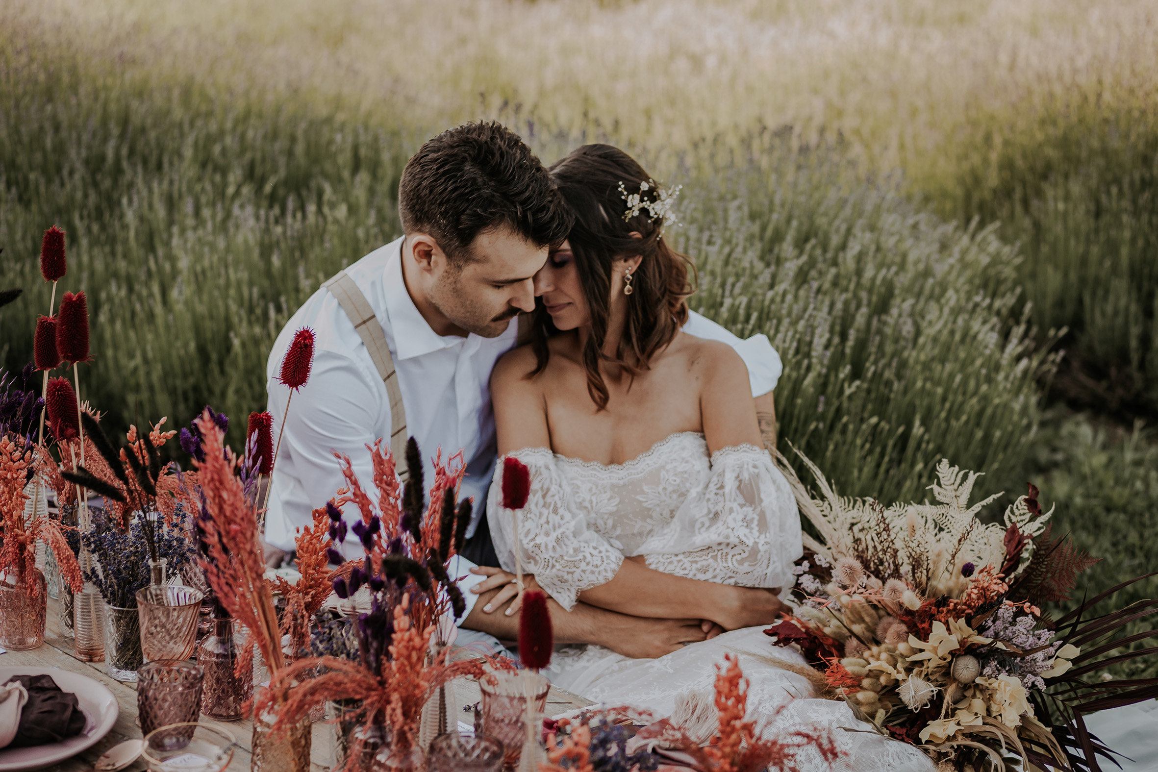 matrimonio in campo di lavanda a Bologna